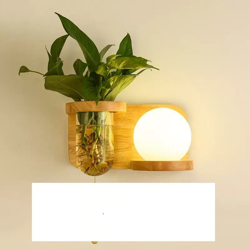 Wooden Plant Lamp