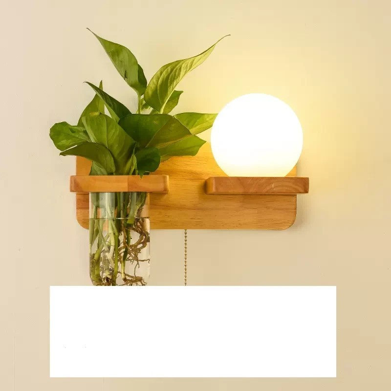 Wooden Plant Lamp