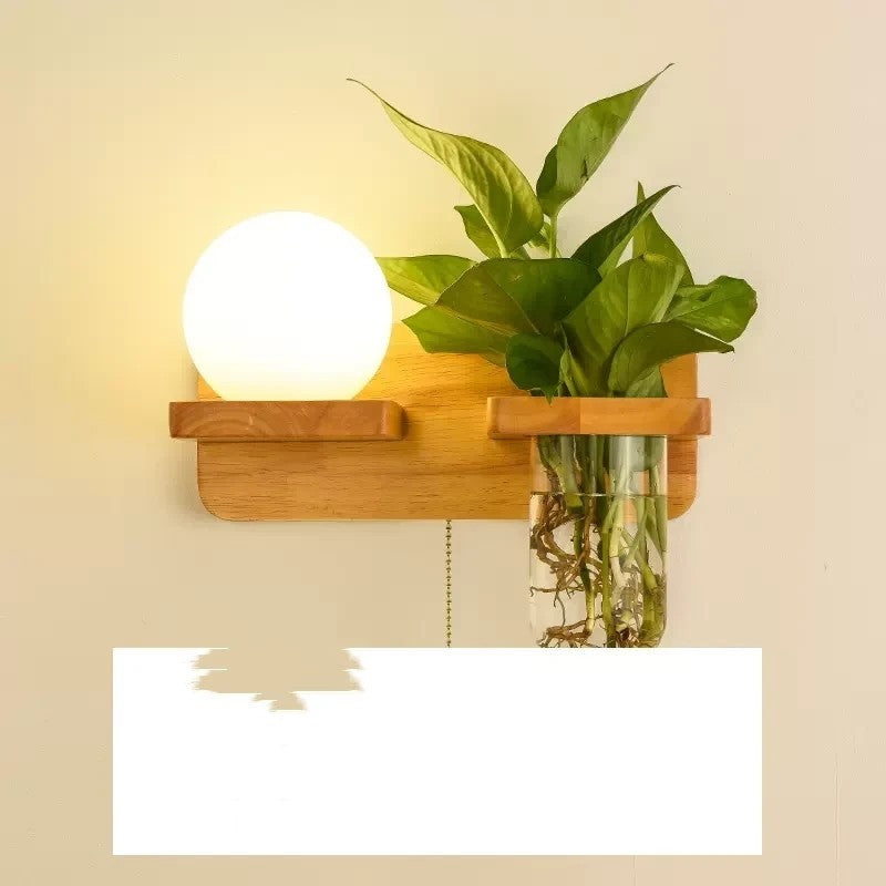 Wooden Plant Lamp