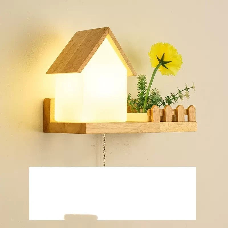 Wooden Plant Lamp