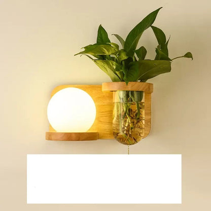 Wooden Plant Lamp