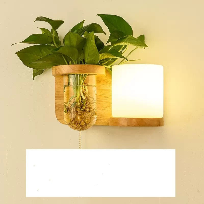 Wooden Plant Lamp