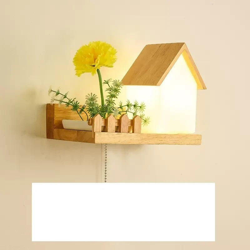 Wooden Plant Lamp