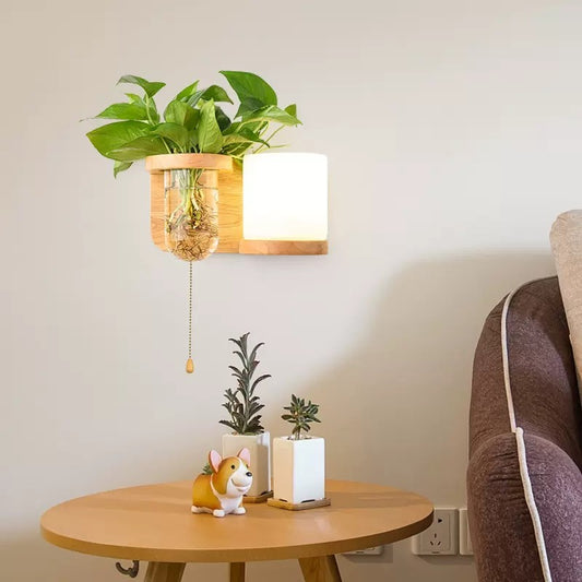 Wooden Plant Lamp